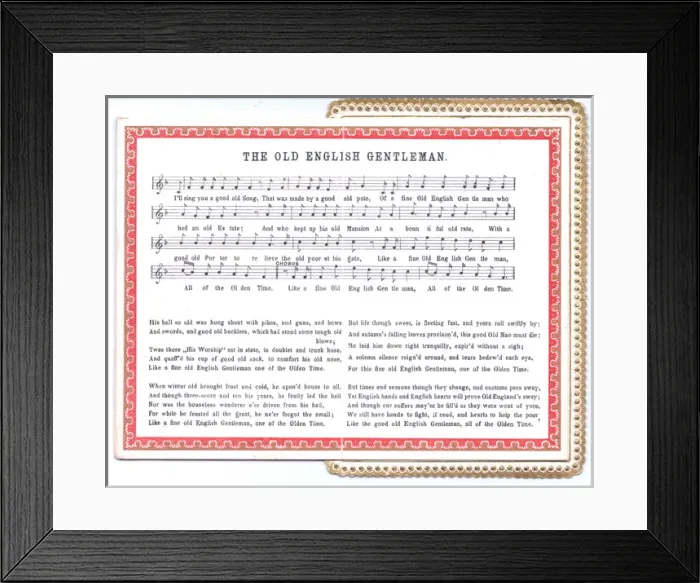 Framed Print : Christmas card, The Old English Gentleman Framed Print : Christmas card, The Old English Gentleman