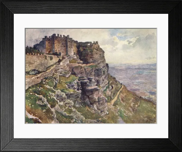 Framed Print : Castle of Monte San Giuliano, Sicily, Italy Framed Print : Castle of Monte San Giuliano, Sicily, Italy