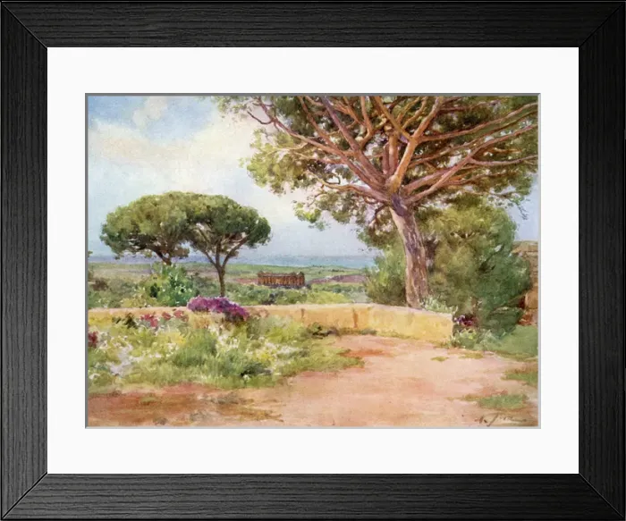 Framed Print : View of The Temple of Concord, Girgenti from South Nicola Framed Print : View of The Temple of Concord, Girgenti from South Nicola