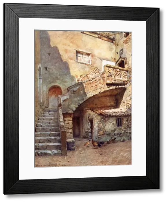 Framed Print : Cortile Palazzo Corvala, Taormina, Sicily, Italy Framed Print : Cortile Palazzo Corvala, Taormina, Sicily, Italy