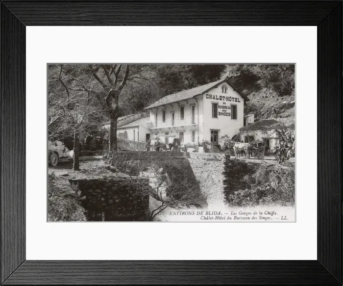 Framed Print : Chalet Hotel, Chiffa Gorges, Blida, Algeria, North Africa Framed Print : Chalet Hotel, Chiffa Gorges, Blida, Algeria, North Africa