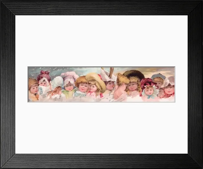 Framed Print : Children on a Christmas card Framed Print : Children on a Christmas card