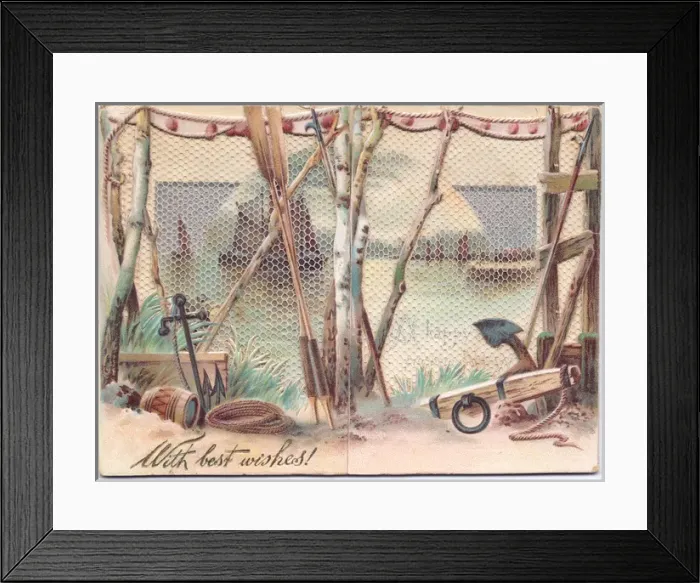 Framed Print : New Year greetings card with nautical objects Framed Print : New Year greetings card with nautical objects
