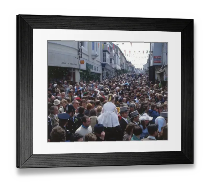 Framed Print : People taking part in Helston Floral Dance, Cornwall Framed Print : People taking part in Helston Floral Dance, Cornwall