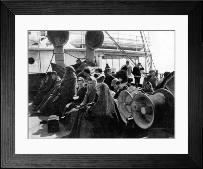 Framed Print : Steerage passengers on an emigrant ship Framed Print : Steerage passengers on an emigrant ship
