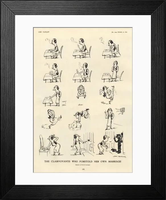 Framed Print : The Clairvoyante who Foretold her own Marriage by H M Batema Framed Print : The Clairvoyante who Foretold her own Marriage by H M Batema