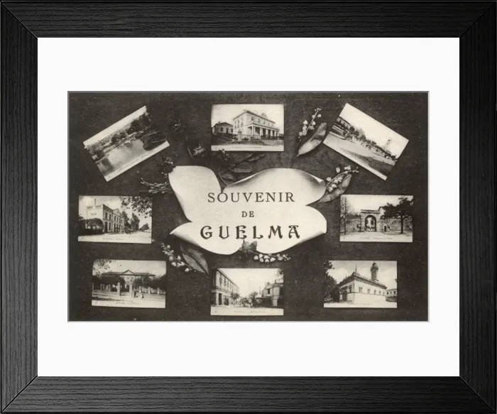 Framed Print : Souvenir postcard of Guelma, NE Algeria Framed Print : Souvenir postcard of Guelma, NE Algeria