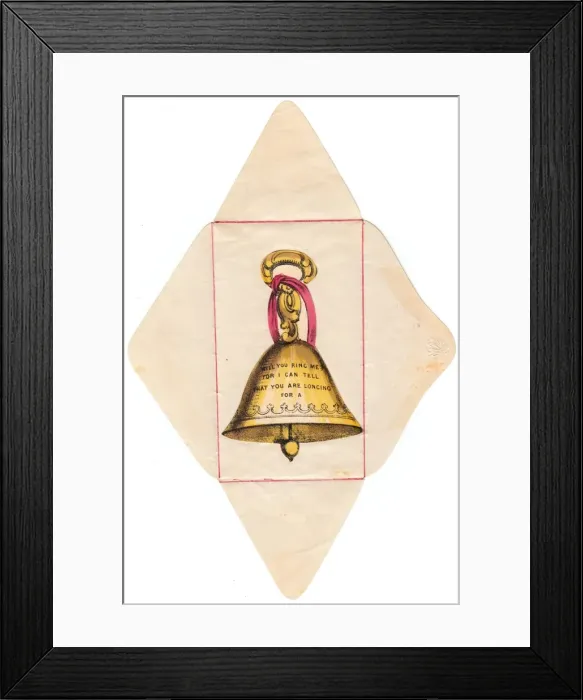 Framed Print : Bell on an envelope with a message Framed Print : Bell on an envelope with a message