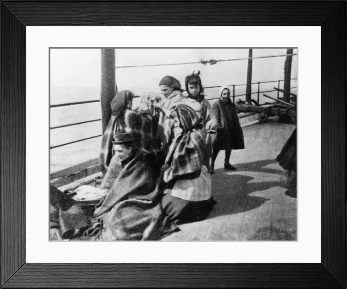 Framed Print : Steerage passengers on an emigrant ship Framed Print : Steerage passengers on an emigrant ship
