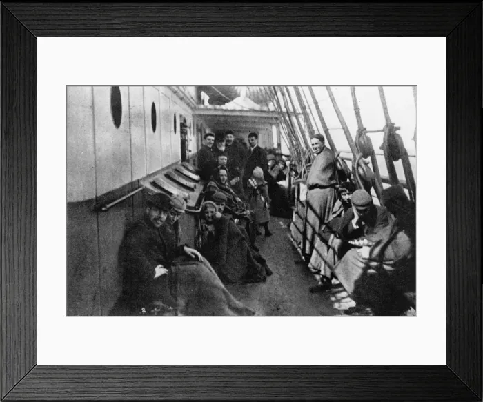 Framed Print : Steerage passengers on an emigrant ship Framed Print : Steerage passengers on an emigrant ship