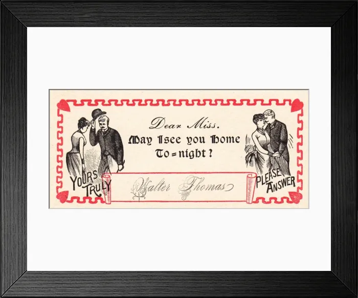 Framed Print : Romantic request slip Framed Print : Romantic request slip
