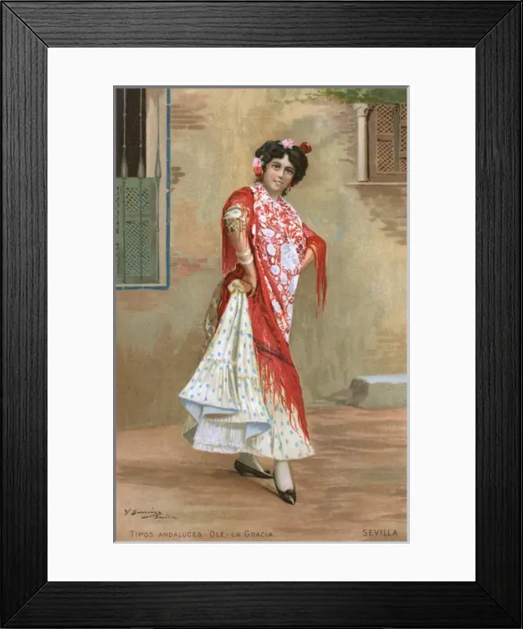 Framed Print : Andalucian Dancer - Seville (Sevilla), Spain Framed Print : Andalucian Dancer - Seville (Sevilla), Spain