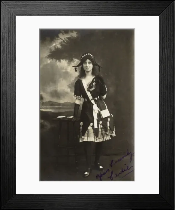 Framed Print : Fancy dress - young woman dressed as carnival Framed Print : Fancy dress - young woman dressed as carnival