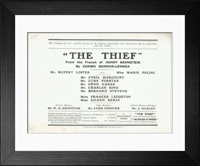 Framed Print : The Thief by Cosmo Gordon-Lennox Framed Print : The Thief by Cosmo Gordon-Lennox