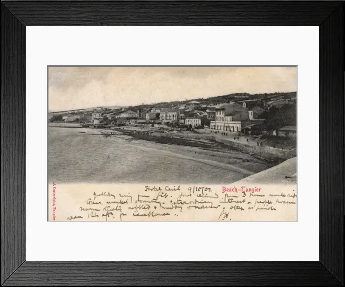 Framed Print : View of hotels on the coast road, Tangier, Morocco Framed Print : View of hotels on the coast road, Tangier, Morocco