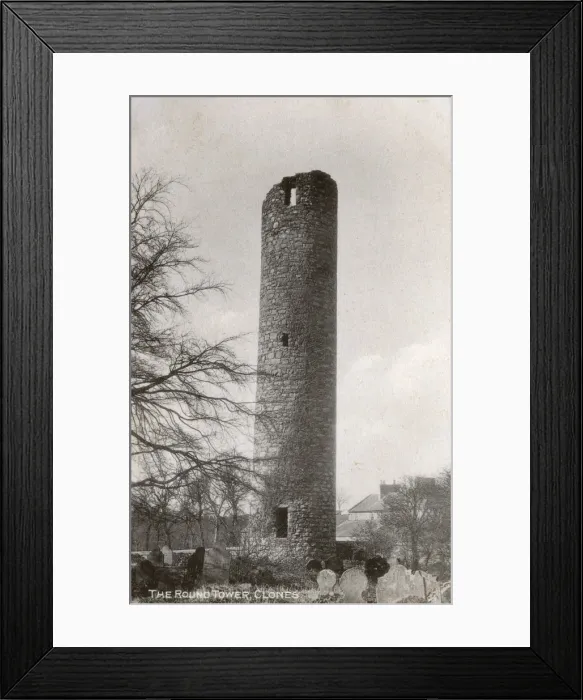 Framed Print : Round Tower, Clones, Ireland Framed Print : Round Tower, Clones, Ireland