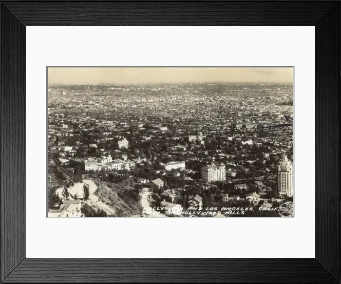 Framed Print : Hollywood and Los Angeles, California - The Hollywood Hills Framed Print : Hollywood and Los Angeles, California - The Hollywood Hills