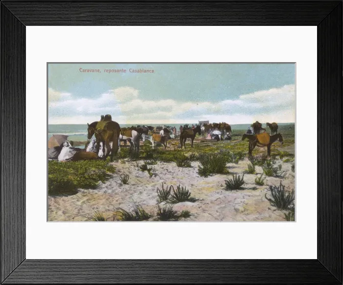 Framed Print : Resting caravan - Casablanca, Morocco Framed Print : Resting caravan - Casablanca, Morocco