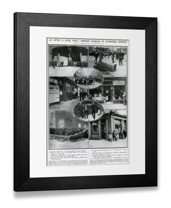 Framed Print : Railway strike 1911: Aftermath Framed Print : Railway strike 1911: Aftermath