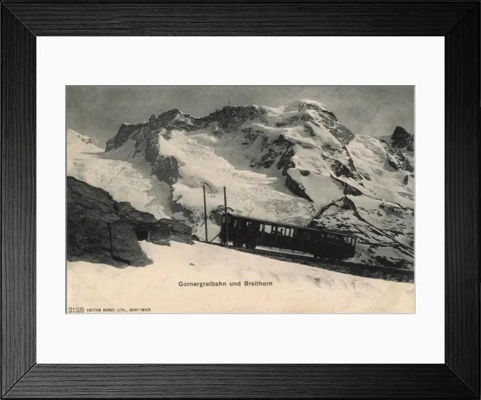 Framed Print : Zermatt - Switzerland - Breithorn and the Gornergrat Railway Framed Print : Zermatt - Switzerland - Breithorn and the Gornergrat Railway
