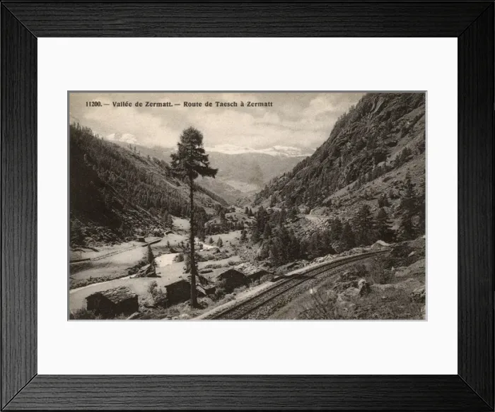 Framed Print : Zermatt Valley - Railway line between Tasch and Zermatt Framed Print : Zermatt Valley - Railway line between Tasch and Zermatt