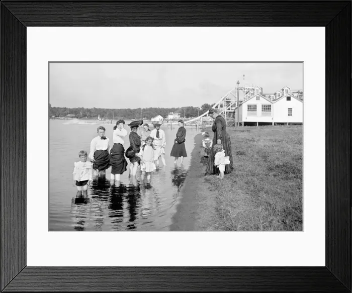 Framed Print : Women and children paddling at Wildwood, White Bear Lake Framed Print : Women and children paddling at Wildwood, White Bear Lake