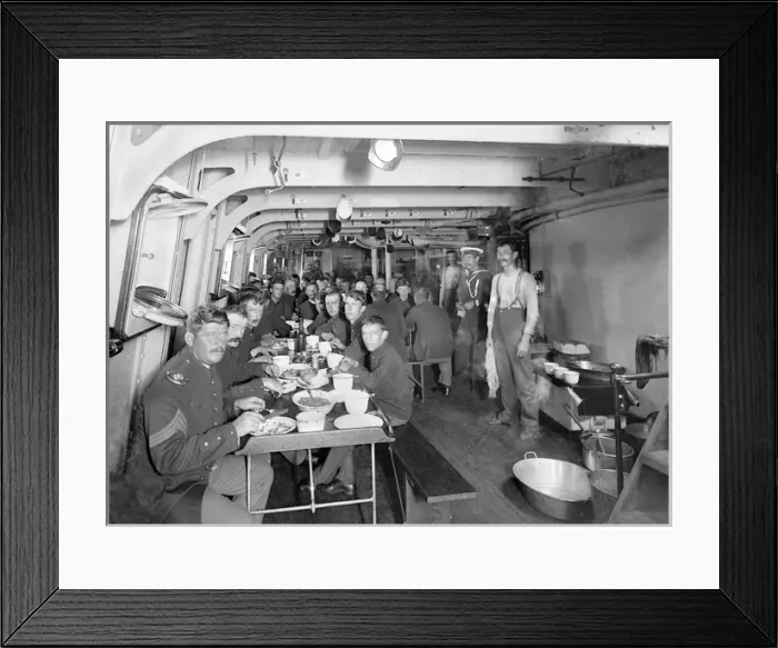 Framed Print : American Navy marines in the mess on the USS Massachusetts Framed Print : American Navy marines in the mess on the USS Massachusetts