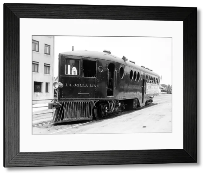 Framed Print : A gasoline motor car running from San Diego, La Holla, Calif Framed Print : A gasoline motor car running from San Diego, La Holla, Calif