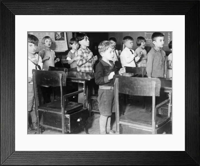 Framed Print : Children in a speech therapy class in America Framed Print : Children in a speech therapy class in America
