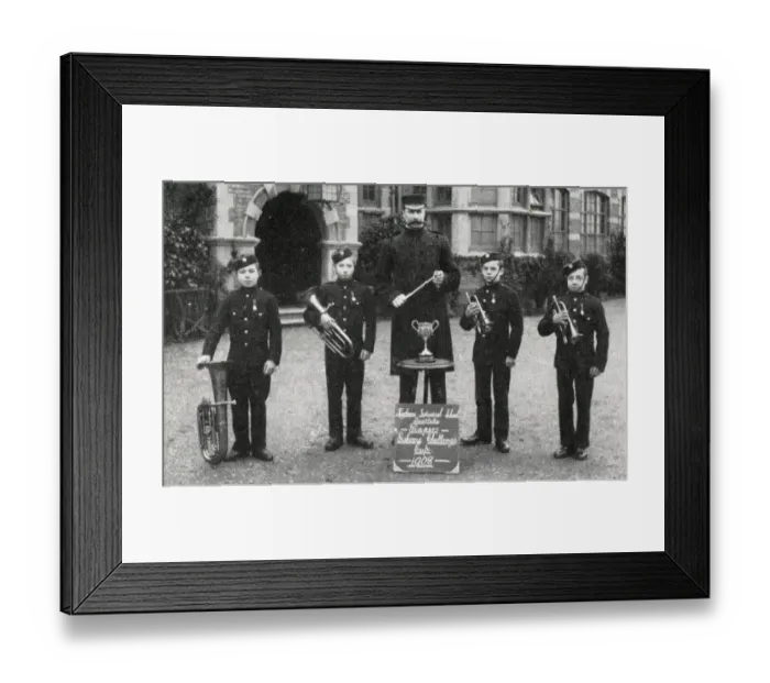 Framed Print : Harborne Industrial School, Birmingham - Band Champions Framed Print : Harborne Industrial School, Birmingham - Band Champions