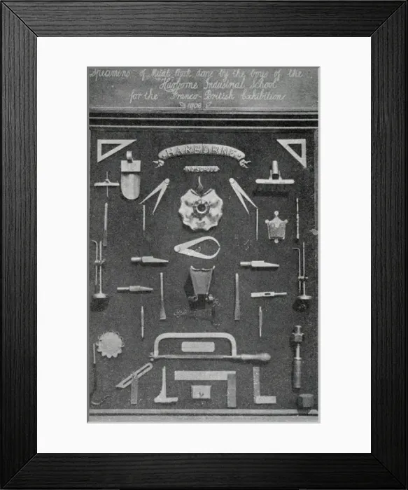 Framed Print : Harborne Industrial School, Birmingham - Metalwork Specimens Framed Print : Harborne Industrial School, Birmingham - Metalwork Specimens