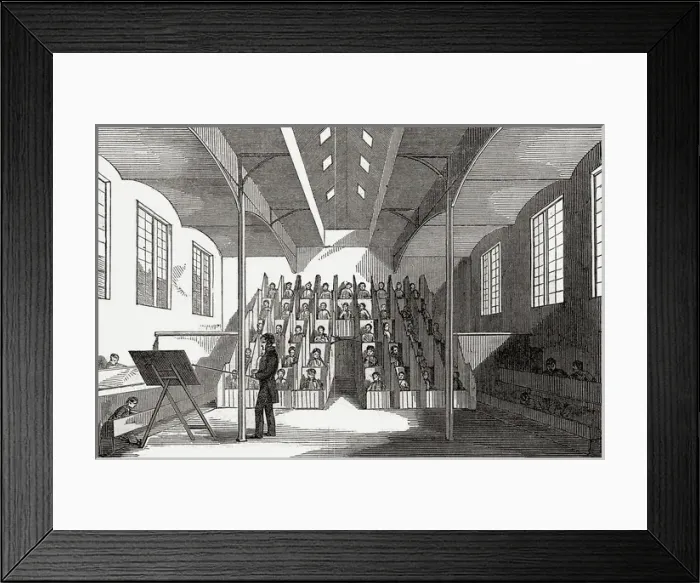 Framed Print : Parkhurst Prison, Isle of Wight - School room Framed Print : Parkhurst Prison, Isle of Wight - School room