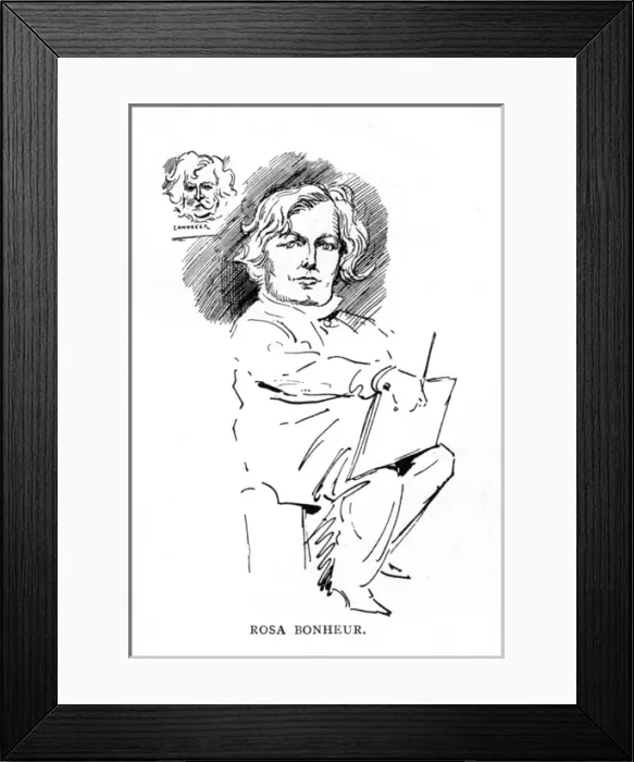 Framed Print : Rosa Bonheur by Harry Furniss Framed Print : Rosa Bonheur by Harry Furniss