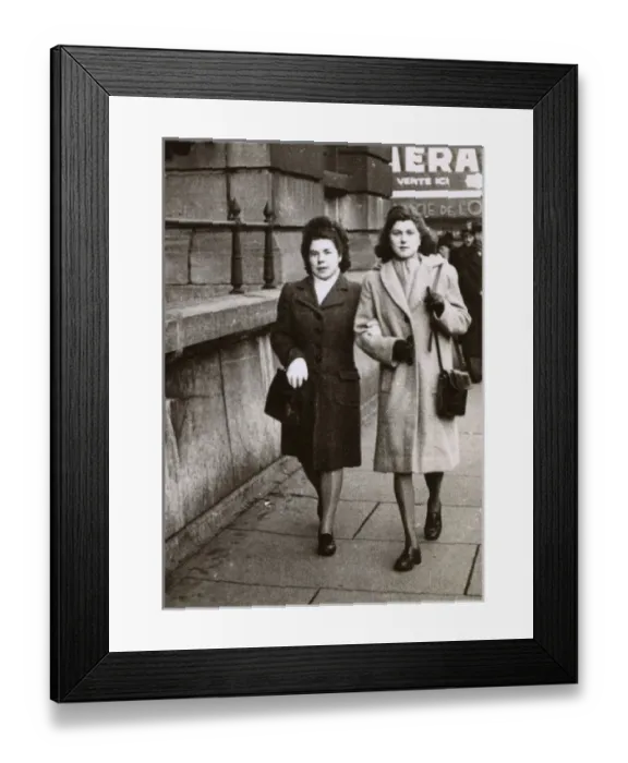 Framed Print : Two French ladies out for a stroll Framed Print : Two French ladies out for a stroll