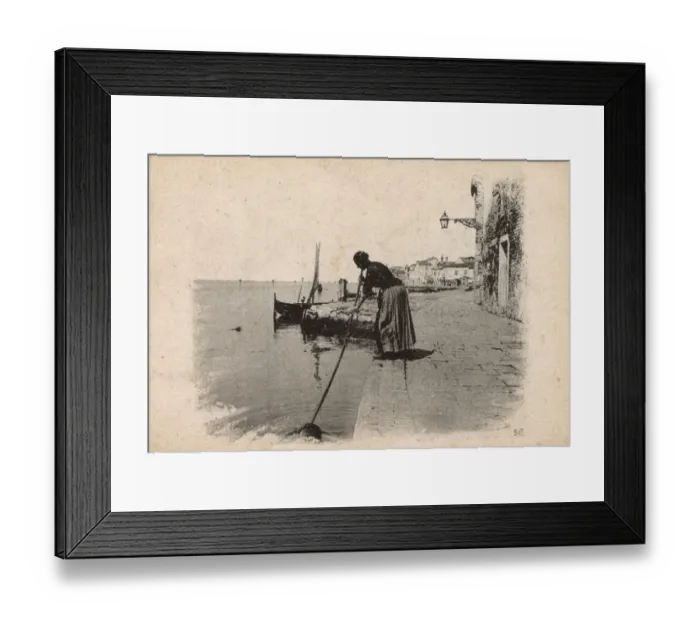 Framed Print : Venice, Italy - Waterfront scene - Housewife Framed Print : Venice, Italy - Waterfront scene - Housewife