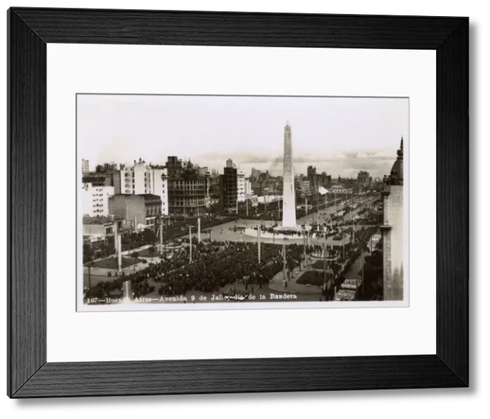 Framed Print : Avenida 9 de Julio - Buenos Aires, Argentina on Flag Day Framed Print : Avenida 9 de Julio - Buenos Aires, Argentina on Flag Day