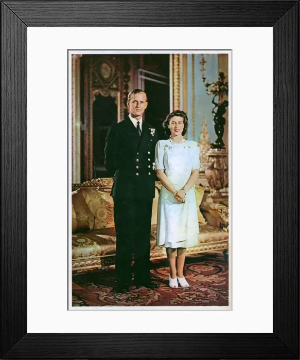 Framed Print : Engagement of Princess Elizabeth and Philip Mountbatten Framed Print : Engagement of Princess Elizabeth and Philip Mountbatten