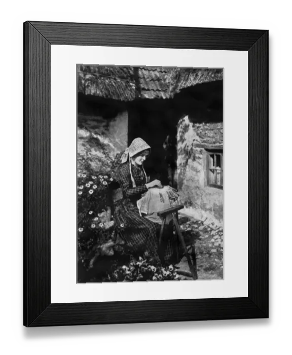 Framed Print : Lace making Framed Print : Lace making
