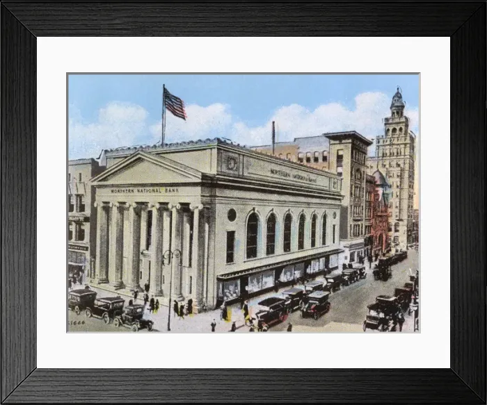 Framed Print : Toledo, Ohio, USA - Northern National Bank, Superior Street Framed Print : Toledo, Ohio, USA - Northern National Bank, Superior Street