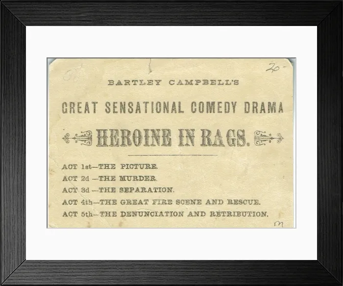 Framed Print : The Heroine in Rags by Bartley Campbell Framed Print : The Heroine in Rags by Bartley Campbell