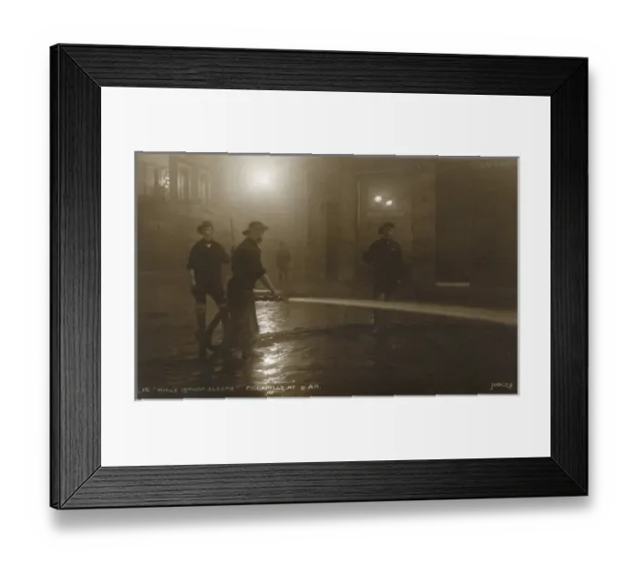 Framed Print : London at night - Washing down the streets - Piccadilly 2am Framed Print : London at night - Washing down the streets - Piccadilly 2am
