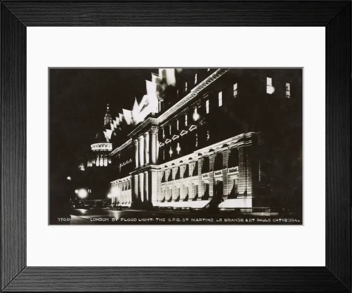 Framed Print : Floodlit London - General Post Office, St. Martins Le Grand Framed Print : Floodlit London - General Post Office, St. Martins Le Grand