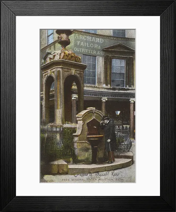 Framed Print : Free Public Mineral Water Fountain - Bath, Wiltshire Framed Print : Free Public Mineral Water Fountain - Bath, Wiltshire