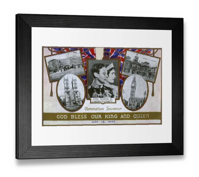 Framed Print : Coronation of King George VI and Queen Elizabeth Framed Print : Coronation of King George VI and Queen Elizabeth