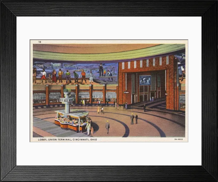 Framed Print : Lobby of the Union Terminal, Cincinnati, Ohio, USA Framed Print : Lobby of the Union Terminal, Cincinnati, Ohio, USA