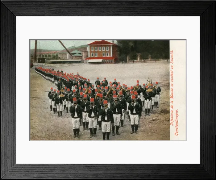 Framed Print : Naval Infantry going to Selamlik (Friday Prayers) - Istanbul Framed Print : Naval Infantry going to Selamlik (Friday Prayers) - Istanbul