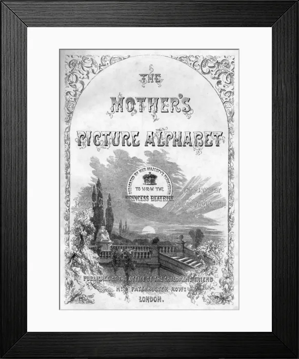 Framed Print : Title page, The Mothers Picture Alphabet Framed Print : Title page, The Mothers Picture Alphabet