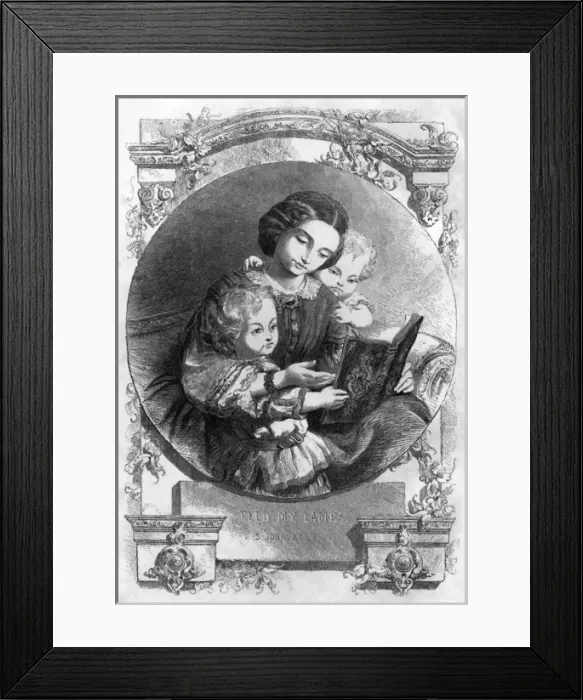 Framed Print : Frontispiece, The Mothers Picture Alphabet Framed Print : Frontispiece, The Mothers Picture Alphabet