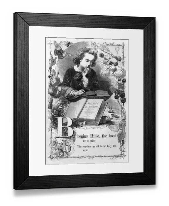 Framed Print : The Mothers Picture Alphabet -- B Framed Print : The Mothers Picture Alphabet -- B