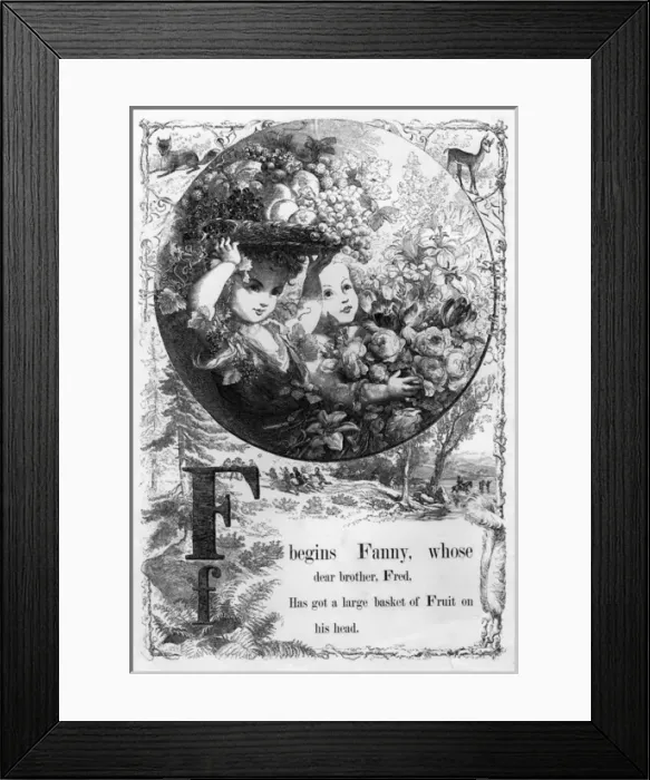 Framed Print : The Mothers Picture Alphabet -- F Framed Print : The Mothers Picture Alphabet -- F